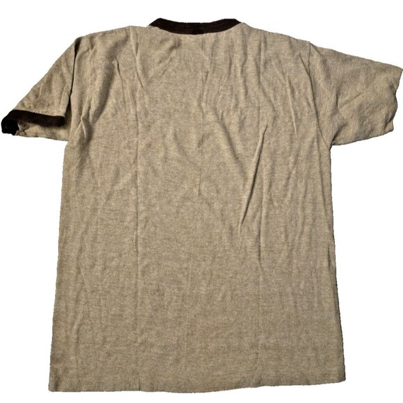 VINTAGE 70s 80s RINGER T-SHIRT XL Bait Station MASTER BAITER Stockton Lake MO - Picture 3 of 5